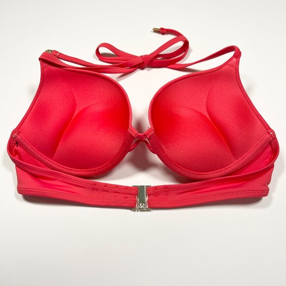 Victoria Secret 38C Bombshell Push Up Bikini Top Add 2 Cups Halter Pink Island - Picture 5 of 9